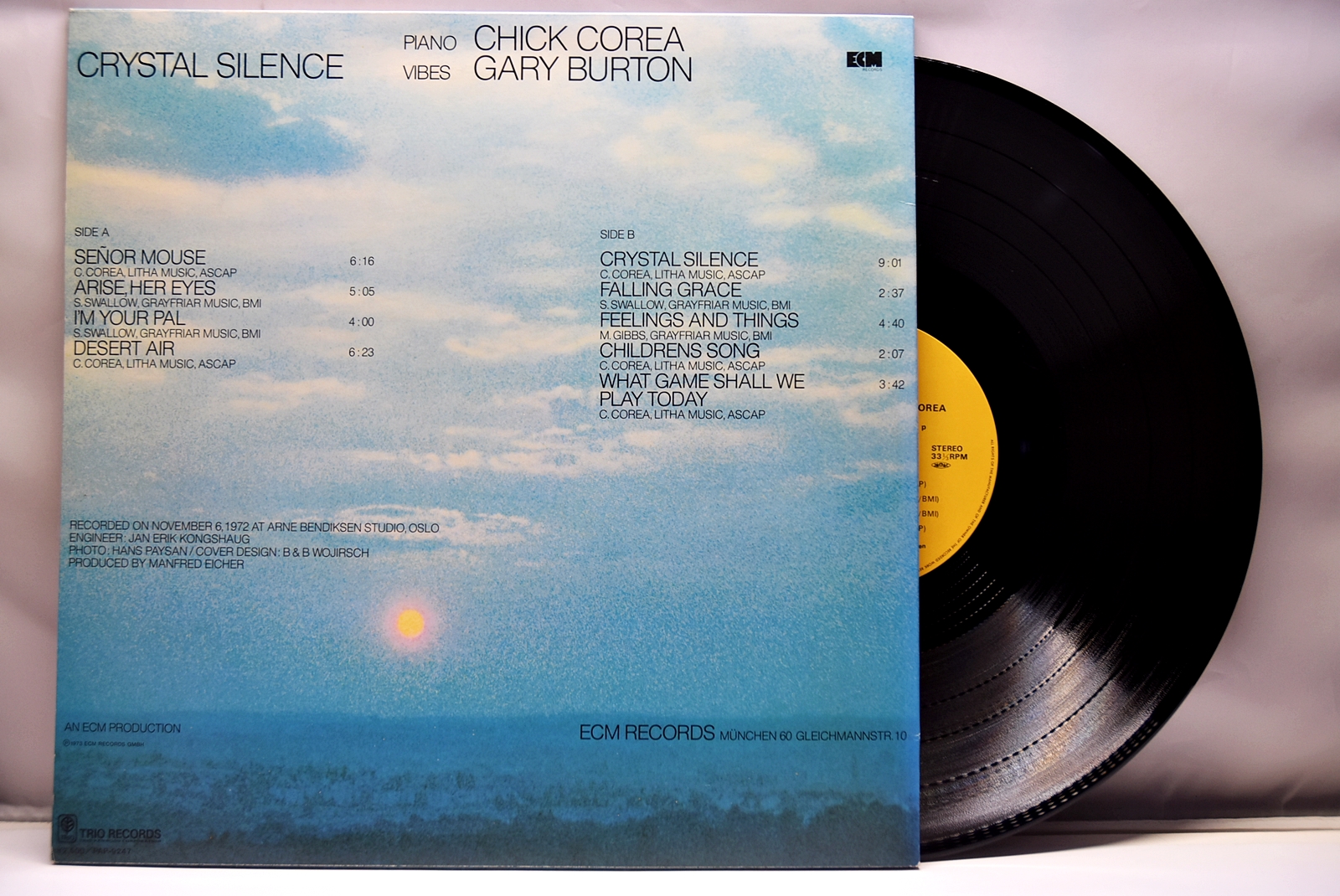 Gary Burton, Chick Corea [게리 버튼, 칙 코리아] ‎- Crystal Silence - 중고 수입 오리지널 아날로그 LP