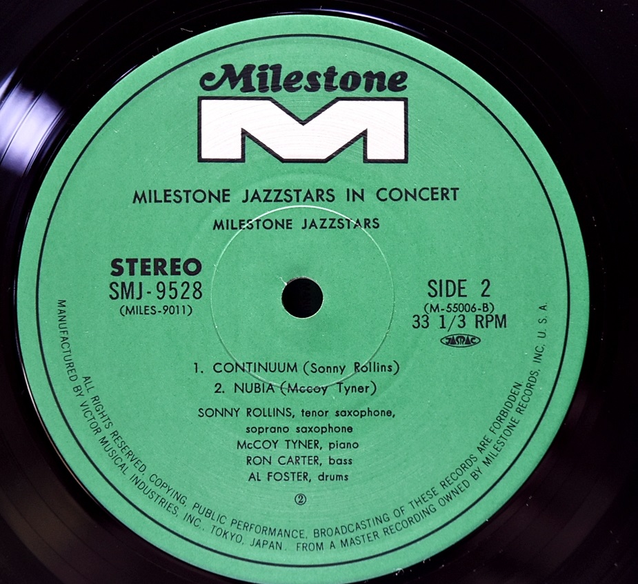 Sonny Rollins, McCoy Tyner, Ron Carter [소니 롤린스, 맥코이 타이너, 론 카터] – Milestone Jazzstars In Concert - 중고 수입 오리지널 아날로그 2LP