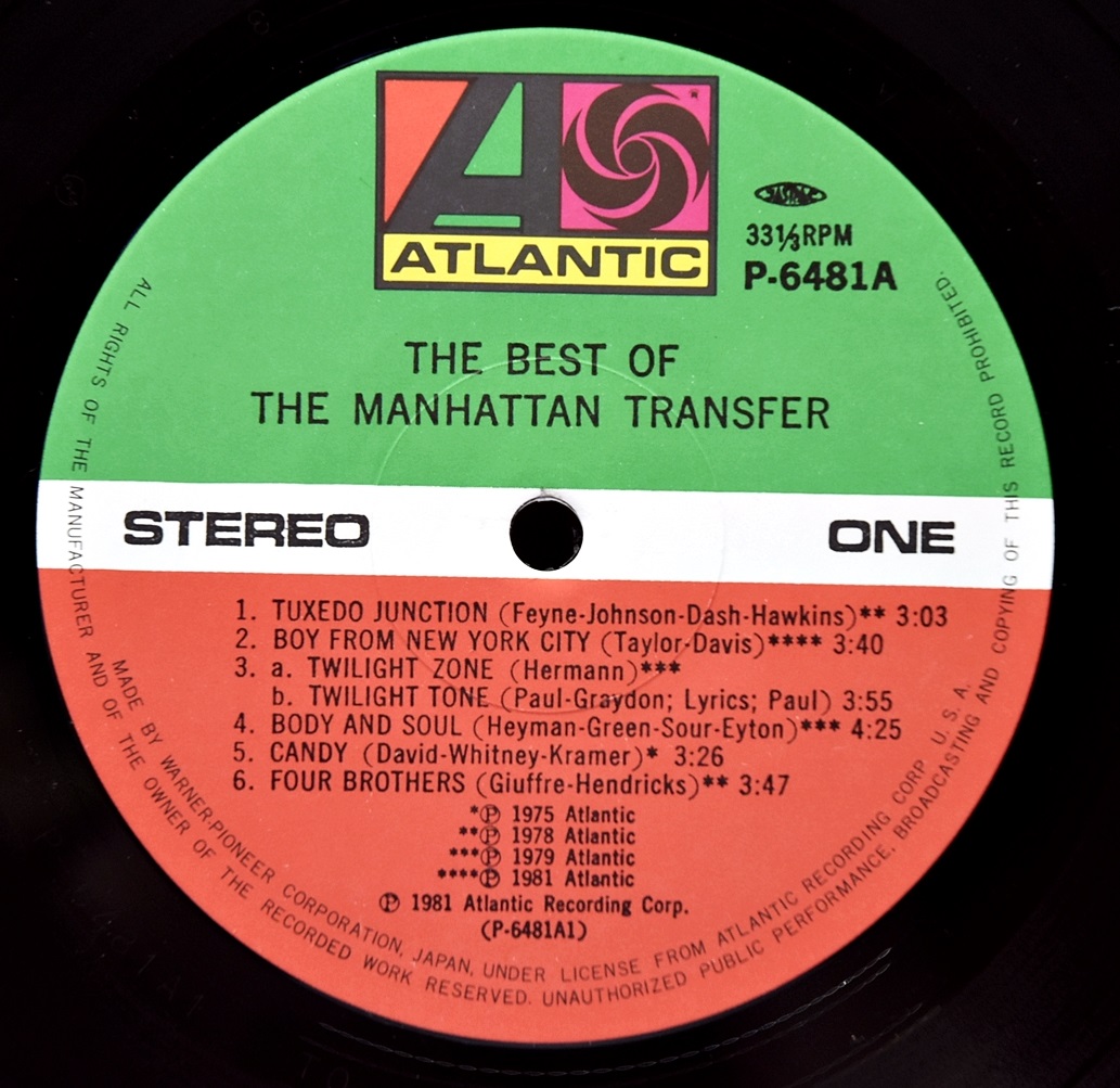 The Manhattans Transfer [더 맨하탄 트랜스퍼] - The Best Of The Manhattan Transfer ㅡ 중고 수입 오리지널 아날로그 LP