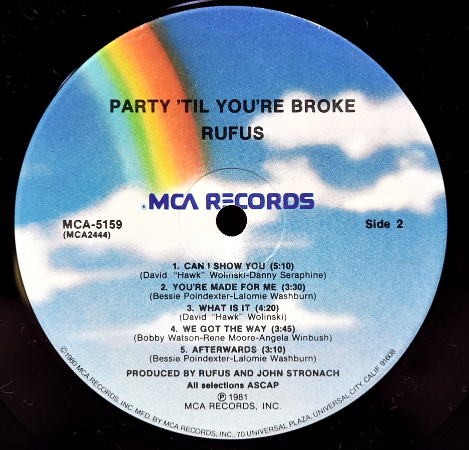 Rufus [루퍼스] – Party &#039;Til You&#039;re Broke - 중고 수입 오리지널 아날로그 LP