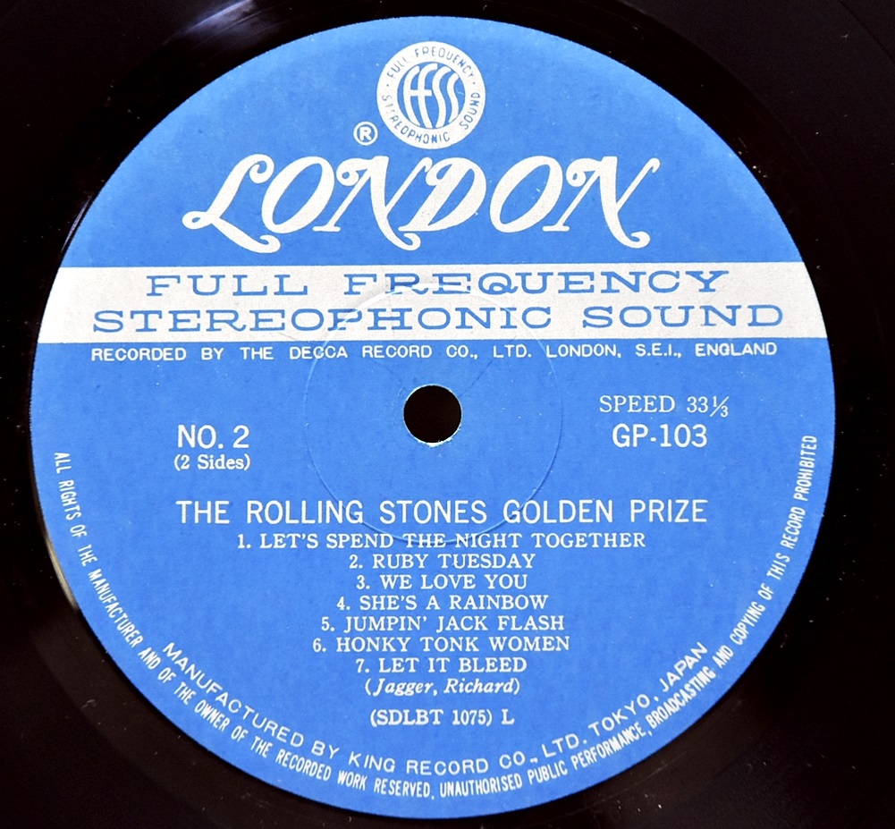 The Rolling Stones [롤링 스톤즈] - Golden Prize ㅡ 중고 수입 오리지널 아날로그 LP