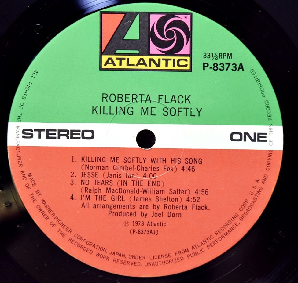 Roberta Flack [로버타 플랙] – Killing Me Softly ㅡ 중고 수입 오리지널 아날로그 LP