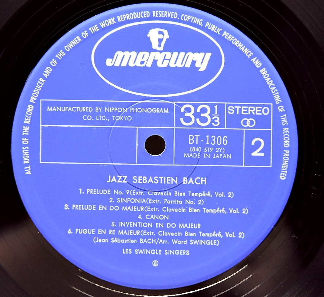 Les Swingle Singers [더 스윙글스] – Jazz Sébastien Bach ㅡ 중고 수입 오리지널 아날로그 LP