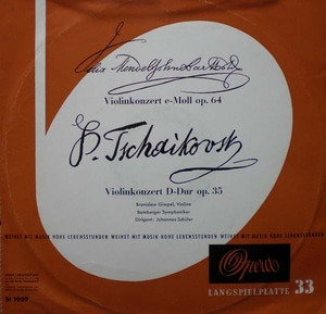 Tchaikovsky/Mendelssohn- Violin Concertos- Gimpel/Schuler 중고 수입 오리지널 아날로그 LP