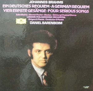 Brahms- A German Requiem/4 Serious Songs- Barenboim (2LP Box) 중고 수입 오리지널 아날로그 LP
