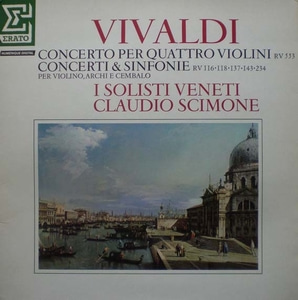 Vivaldi- Concerto for Four Violins RV 553 외- Claudio Scimone 중고 수입 오리지널 아날로그 LP