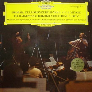Dvorak/Tchaikovsky - Cello Concerto/Rococo-variations - Rostropovich/Karajan 중고 수입 오리지널 아날로그 LP