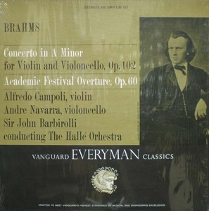 Brahms-Double Concerto/Academic Festival Overture-Campoli/Navarra/Barbirolli 중고 수입 오리지널 아날로그 LP
