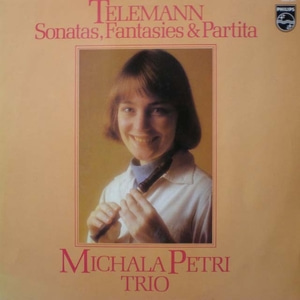 Telemann- Sonatas, Fantasie&amp;Partita- Michala Petri trio 중고 수입 오리지널 아날로그 LP