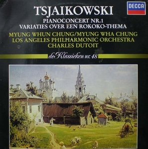 Tchaikovsky-Piano Concerto No.1/Variation on a Rococo Theme-정명훈/정명화/Dutoit 중고 수입 오리지널 아날로그 LP