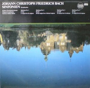 J.C.F. Bach - Symphony No.1~ 4 - Helmut Muller-Bruhl 중고 수입 오리지널 아날로그 LP
