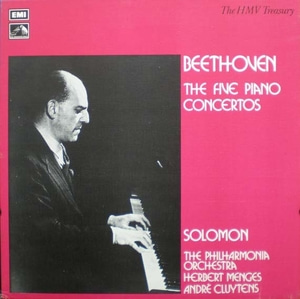 Beethoven- The Five Piano Concertos- Solomon/Menges/Cluytens (4LP box) 중고 수입 오리지널 아날로그 LP