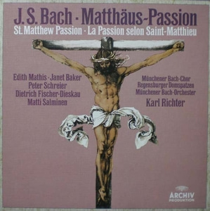 Bach-Matthaus Passion-Karl Richter (4LP Box) 중고 수입 오리지널 아날로그 LP