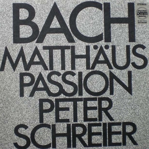 Bach- Matthaus Passion 전곡- Schreier (3LP Box)