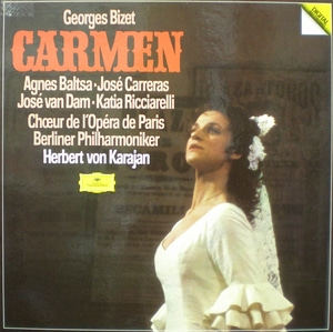 Bizet-Carmen 전곡-Baltsa/Carreras/van Dam/ Ricciarelli/Karajan (3LP Box) 중고 수입 오리지널 아날로그 LP