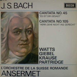 Bach-Cantata No.45&amp;105-Ansermet 중고 수입 오리지널 아날로그 LP