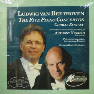Beethoven- 5 Piano Concertos 전곡/Choral Fantasy-Newman/Simon (3LP Box/오리지널 미개봉반) 중고 수입 오리지널 아날로그 LP