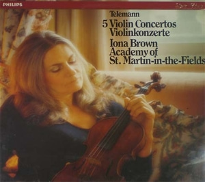 Telemann- 5 Violin Concertos - Iona Brown 중고 수입 오리지널 아날로그 LP