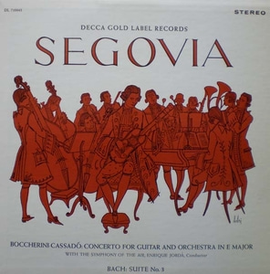 Bach-Suite No.3/ Boccherini-Cassado- Guitar Concerto- Segovia 중고 수입 오리지널 아날로그 LP