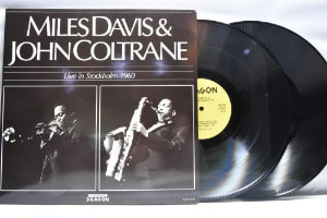 Miles Davis &amp; John Coltrane [마일스 데이비스, 존 콜트레인] ‎- Live In Stockholm 1960 - 중고 수입 오리지널 아날로그 LP